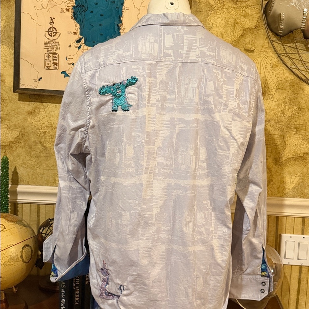 Disney PIXAR X Robert Graham Patterned Character LSleeve Button-Down Classic 2XL - Picture 8 of 15